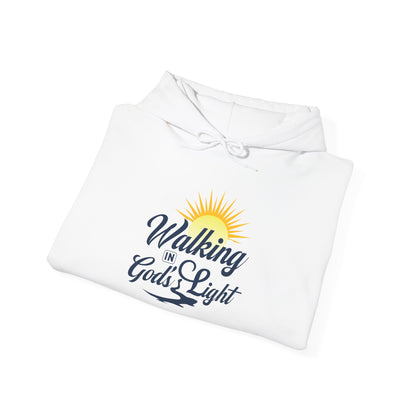 Walking in God’s Light Hoodie — Inspirational Christian Faith Sweatshirt