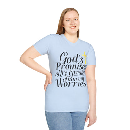 God Promises Are Greater Than My Worries Christian T-Shirt