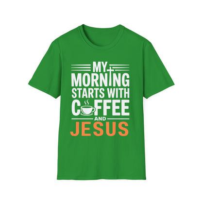 My Morning Starts With Coffee and Jesus T-Shirt