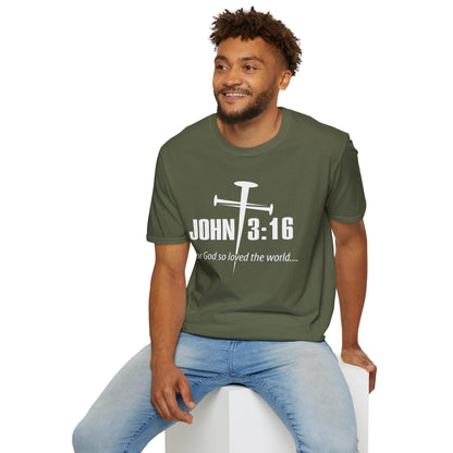 John 3:16 Nail Cross T-Shirt