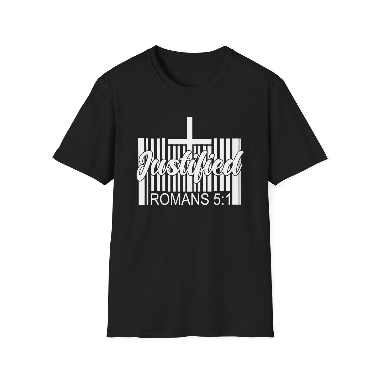 Justified - Romans 5:1 Bible Verse T-Shirt