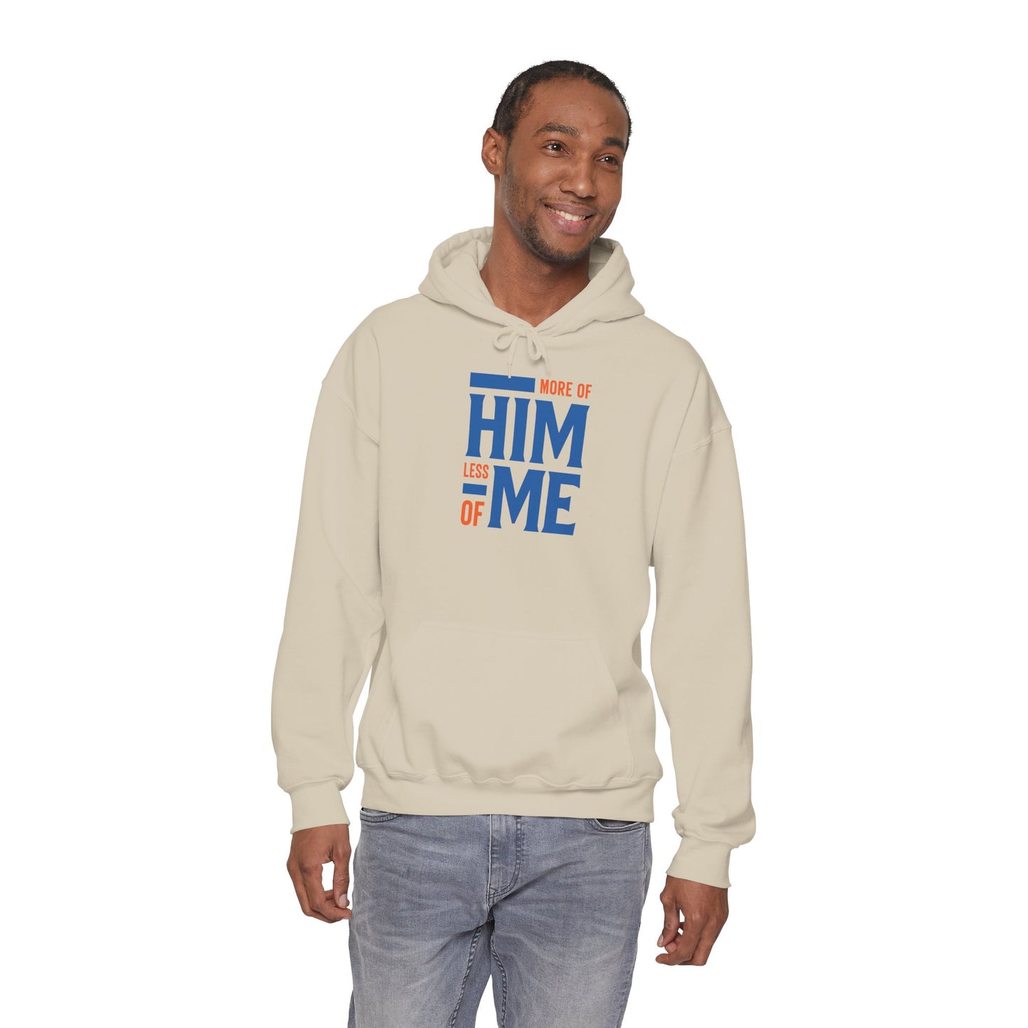 More of Him, Less of Me – Christian Faith Hoodie