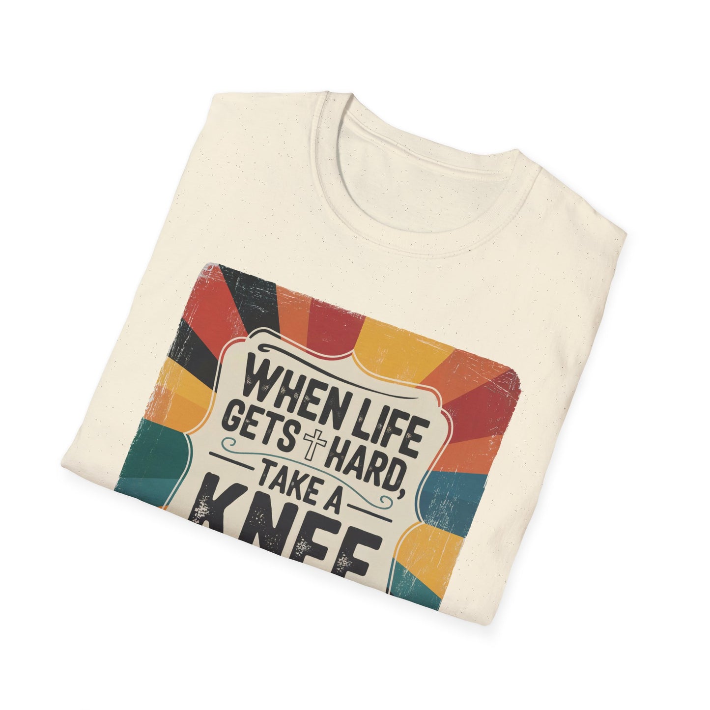 When Life Gets Hard, Take a Knee Retro Design T-Shirt