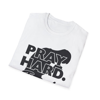 Pray Hard Trust Harder Christian Men's T-Shirt