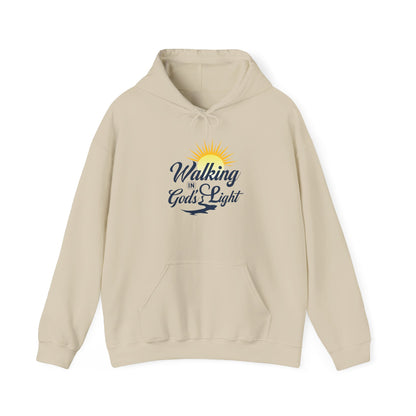 Walking in God’s Light Hoodie — Inspirational Christian Faith Sweatshirt