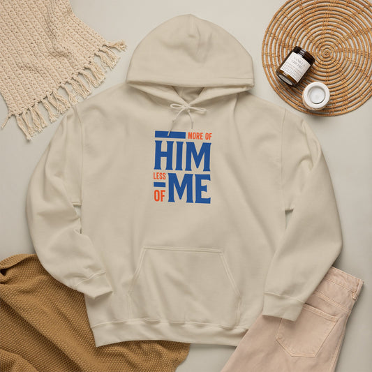 More of Him, Less of Me – Christian Faith Hoodie