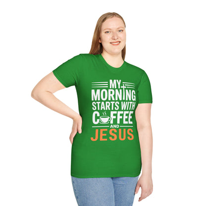 My Morning Starts With Coffee and Jesus T-Shirt