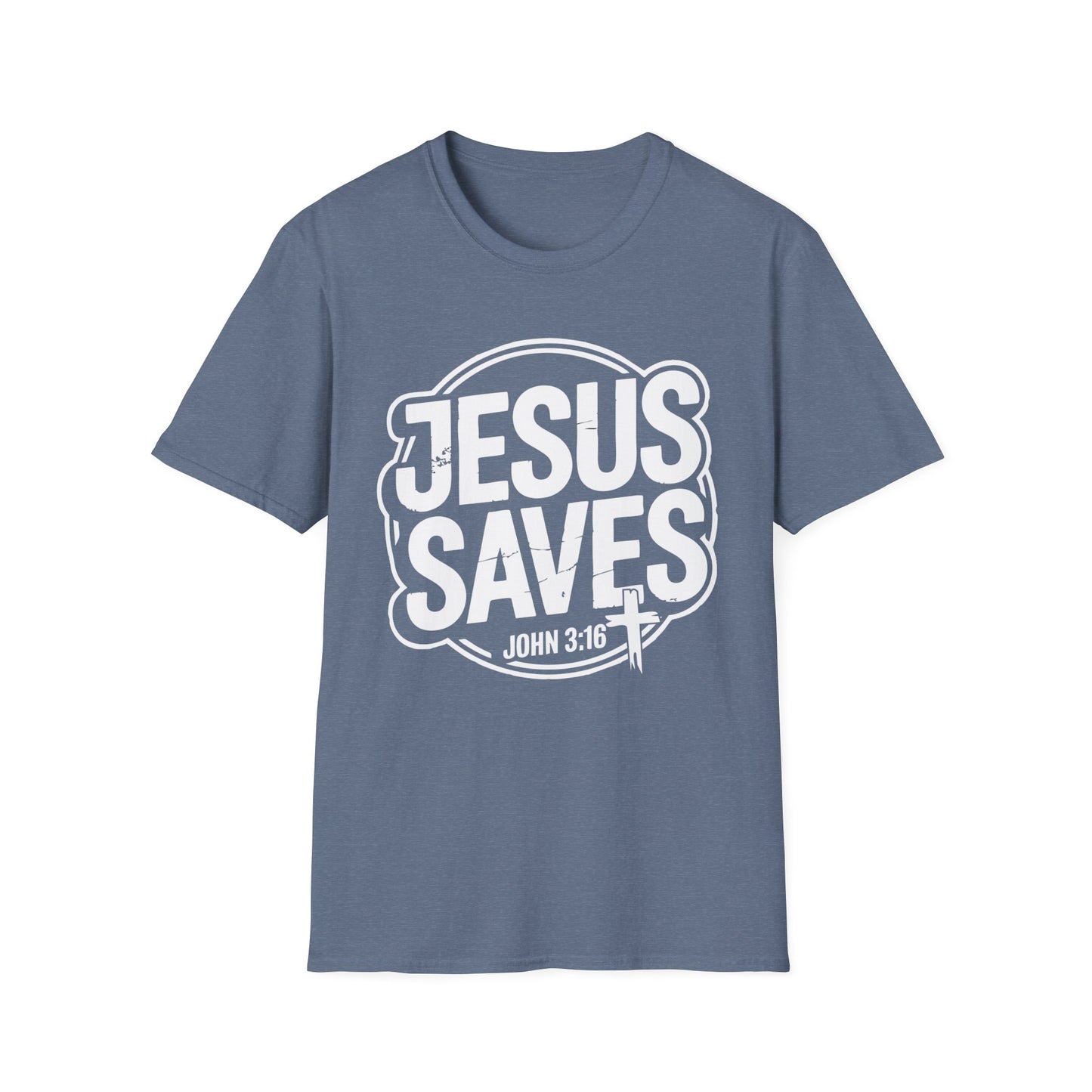 Jesus Saves John 3:16 Distressed T-Shirt