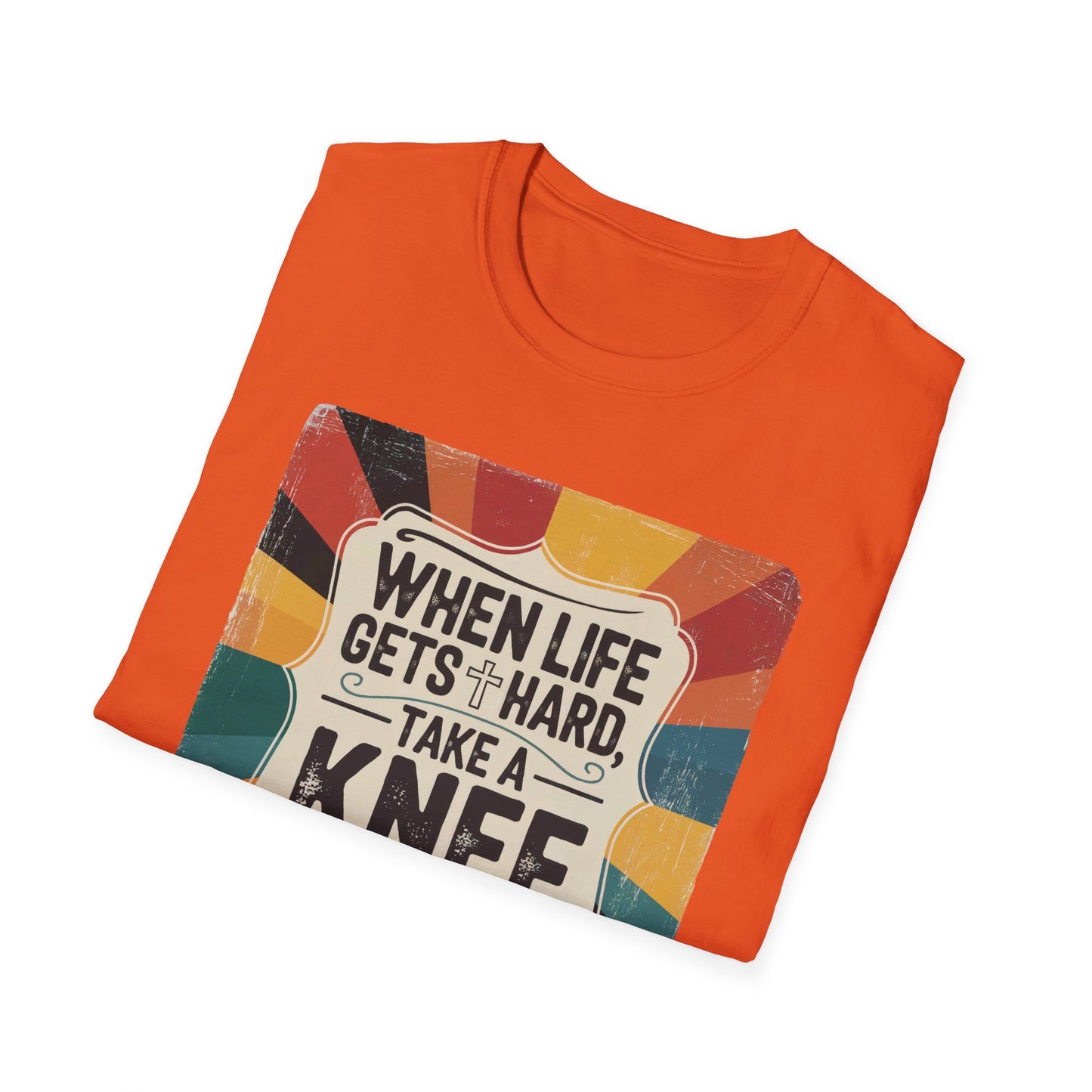 When Life Gets Hard, Take a Knee Retro Design T-Shirt