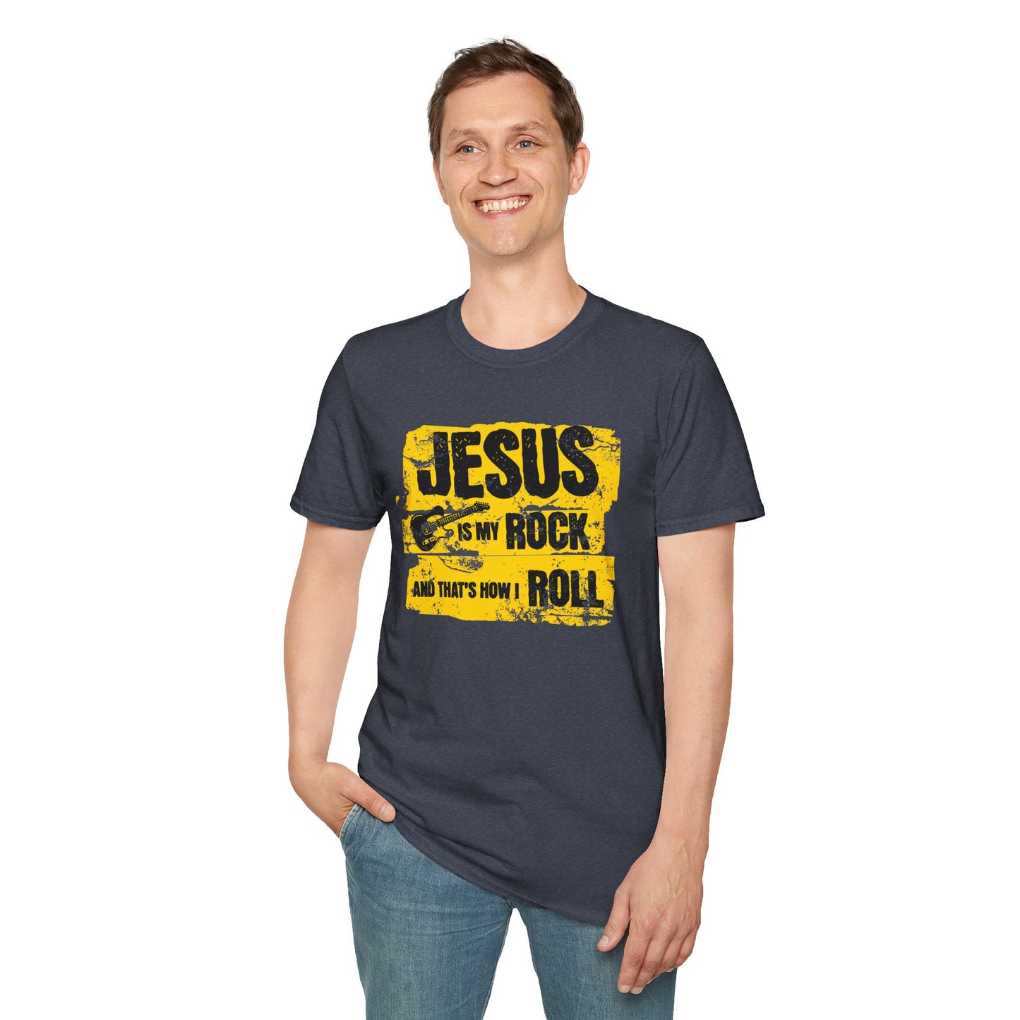 Jesus Is My Rock And That’s How I Roll - 90s Grunge Design T-Shirt