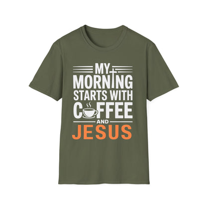 My Morning Starts With Coffee and Jesus T-Shirt