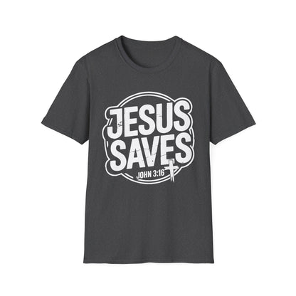 Jesus Saves John 3:16 Distressed T-Shirt