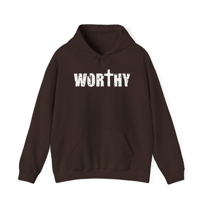 Worthy Inspirational Christian Hoodie — Faith-Based Scripture Sweatshirt