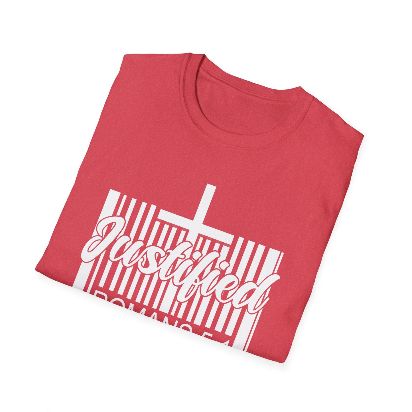 Justified - Romans 5:1 Bible Verse T-Shirt