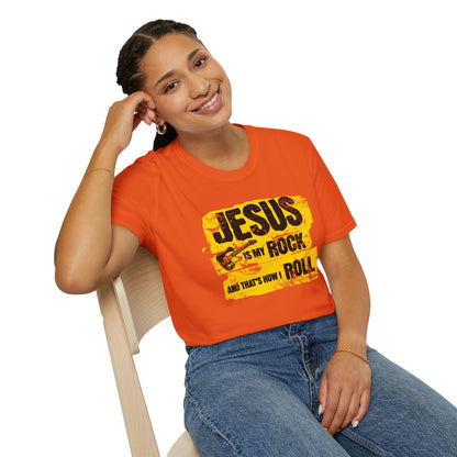 Jesus Is My Rock And That’s How I Roll - 90s Grunge Design T-Shirt